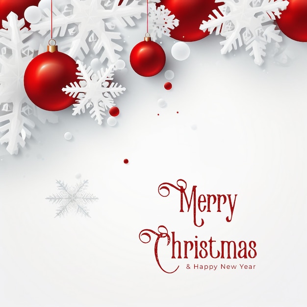 Elegant Merry Christmas background with beautiful decoration