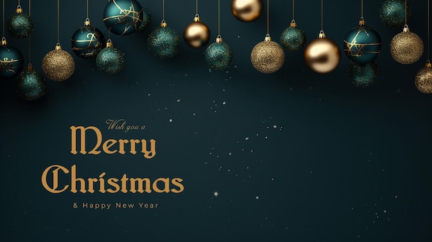 Elegant Merry Christmas background with beautiful decoration