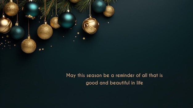 Elegant Merry Christmas background with beautiful decoration