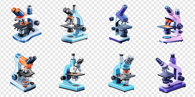 PSD elegant microscope png collection