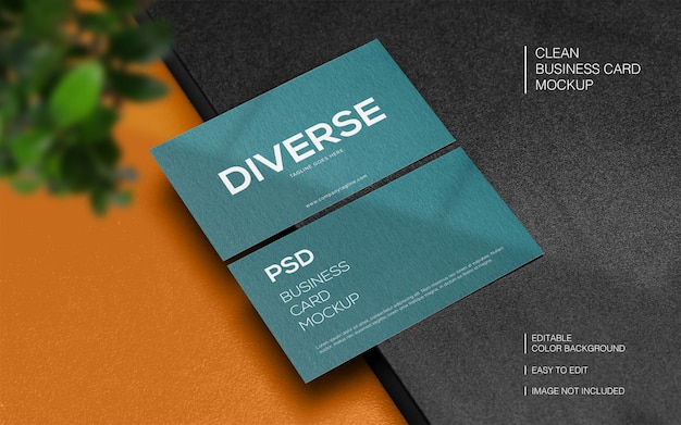 Elegant and minimal double sided business card mockup