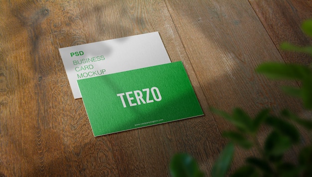 Elegant and minimal double sided business card mockup