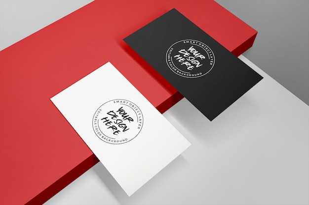 Elegant minimalist business card mockup