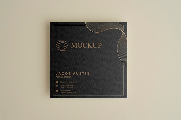 Elegant mock-up for corporate business card arrangement