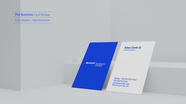 Elegant and modern business card mockup