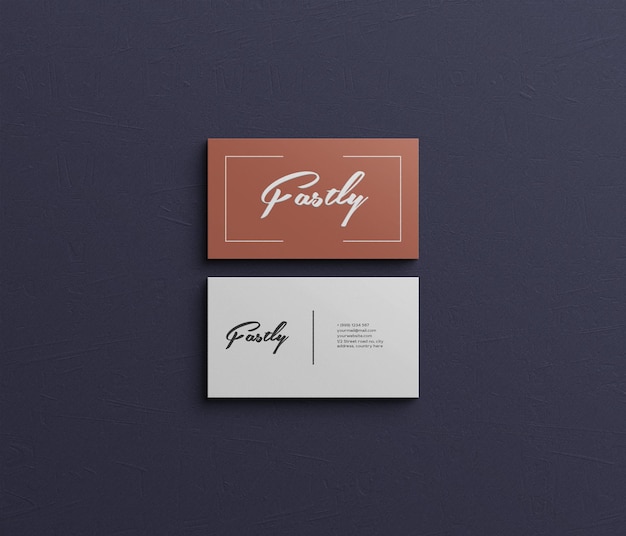 Elegant and modern business card with wood texture