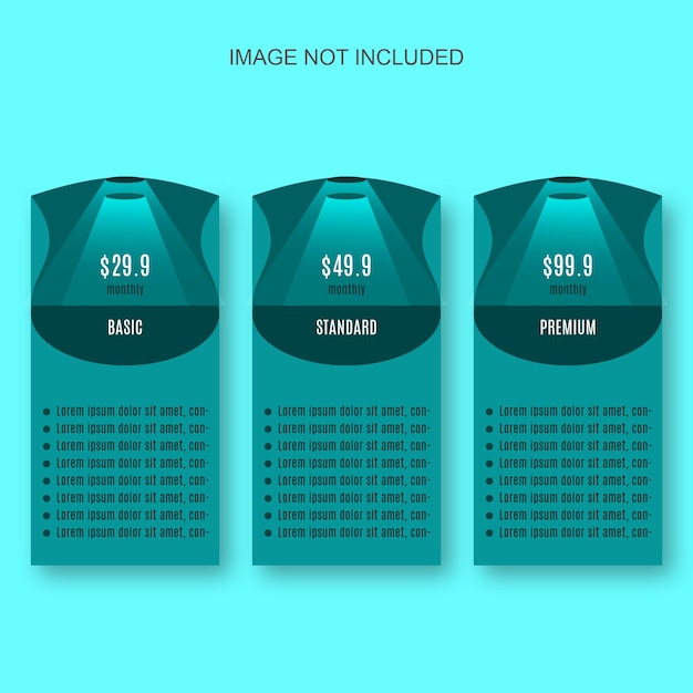 PSD elegant new pricing table for professional