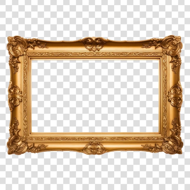 PSD elegant ornate golden picture frame