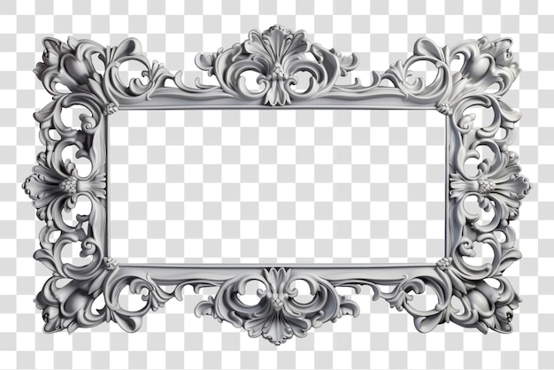 Elegant ornate silver photo frame