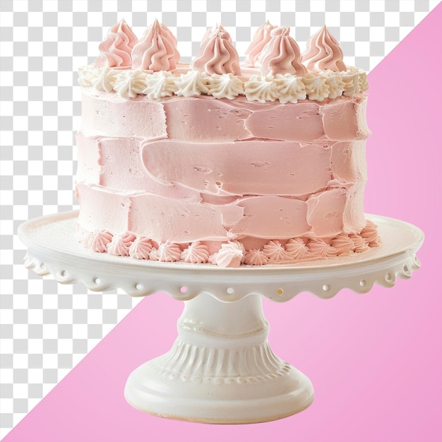 PSD elegant pink frosted cake