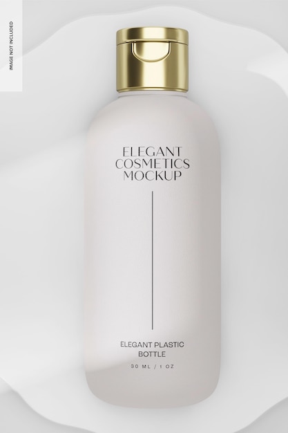 Elegant Plastic Bottle Mockup, Top View