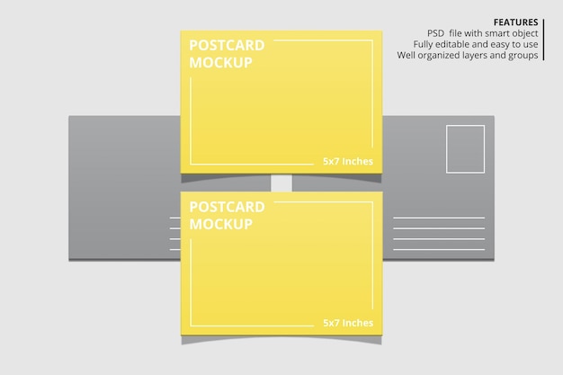 Elegant postcard mockup design