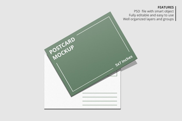 Elegant postcard mockup design