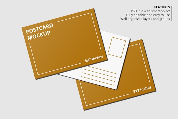 Elegant postcard mockup design