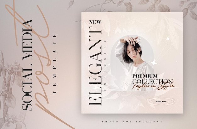 Elegant premium collection social media post design template