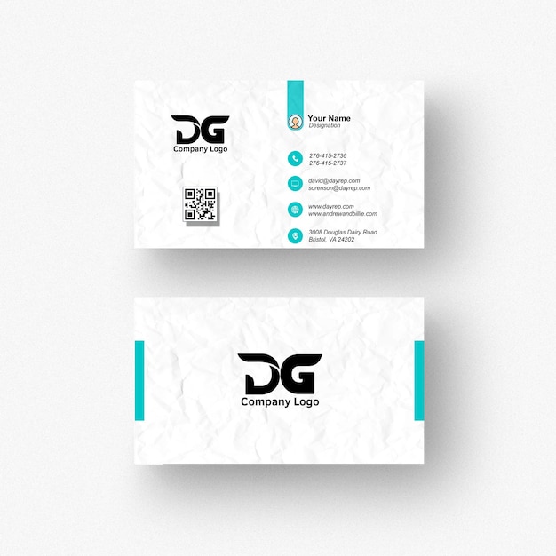 PSD elegant psd business card bluish green color business card