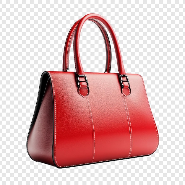 PSD elegant red leather handbag