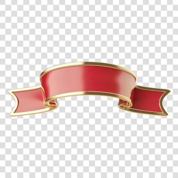 Elegant red ribbon banner