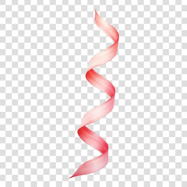 Elegant red ribbon spiral