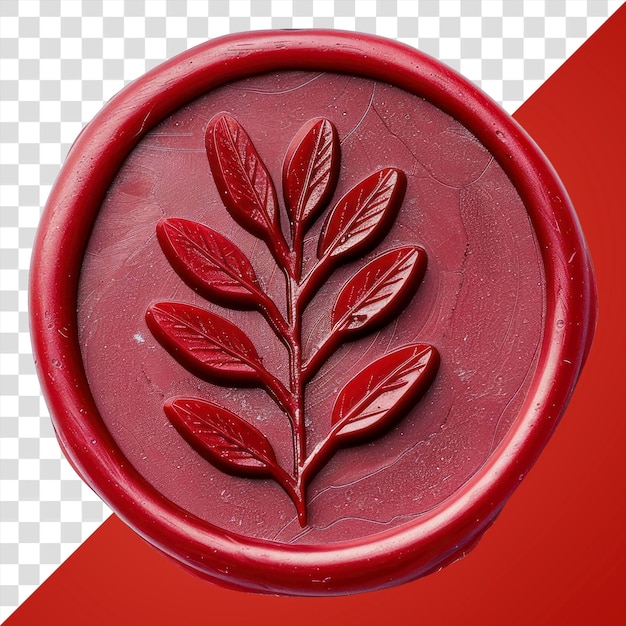 Elegant red wax seal stamp