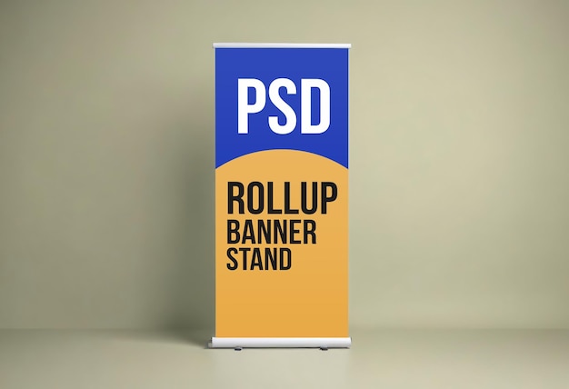 Elegant Rollup Banner Stand Mockup for Event Presentations