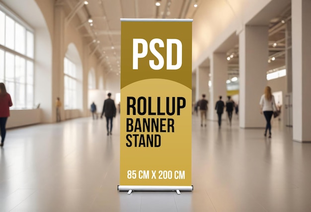 Elegant Rollup Banner Stand Mockup for Promotional Events