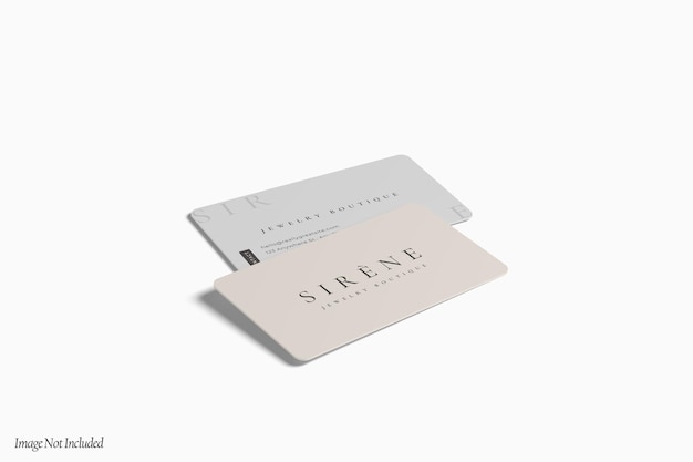 elegant round corner business card mockup premium psd