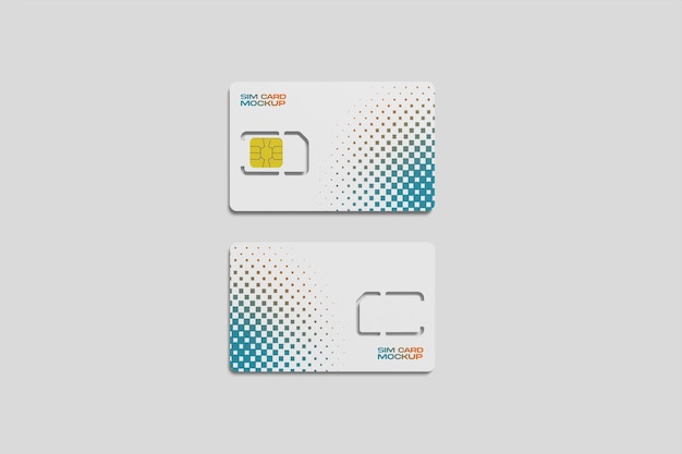 Elegant sim card mockup