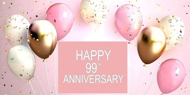 PSD elegant simple vector happy anniversary background template with years