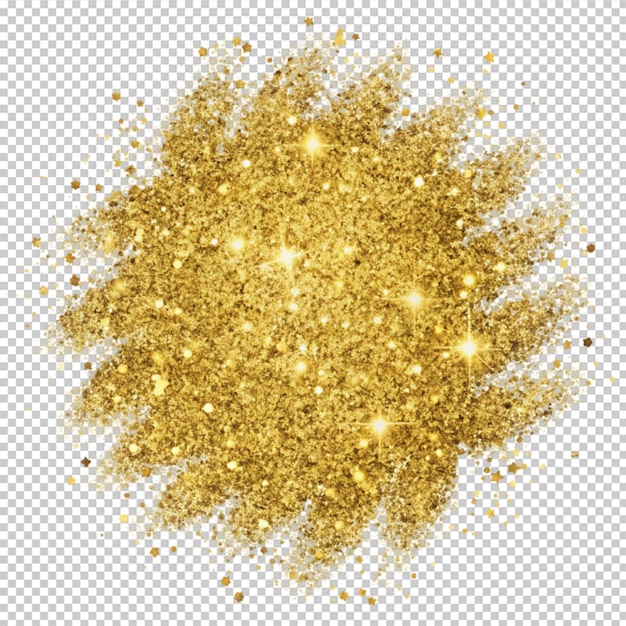 elegant and sophisticated gold glitter design watercolor art on transperent background