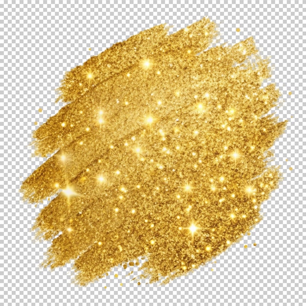 PSD elegant and sophisticated gold glitter design watercolor art on transperent background