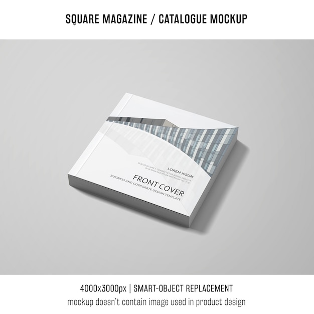 elegant square magazine or catalogue mockup