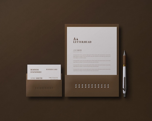 Elegant Stationery Set Mockup