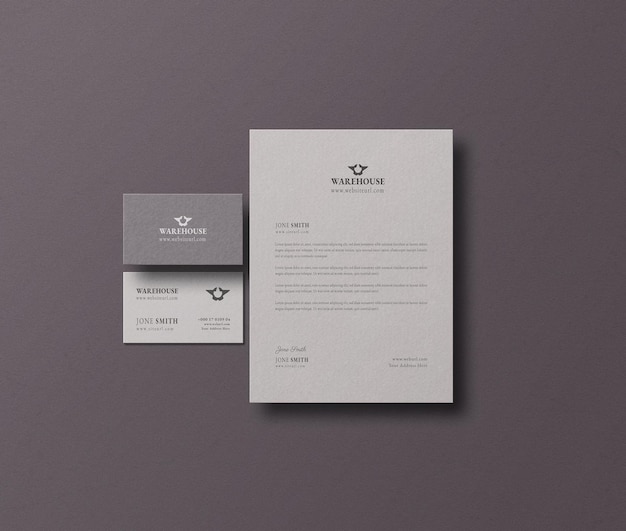 Elegant stationery set mockup