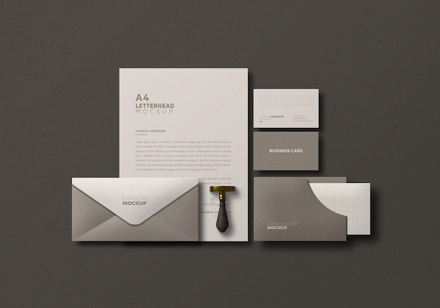 Elegant Stationery Set Mockup