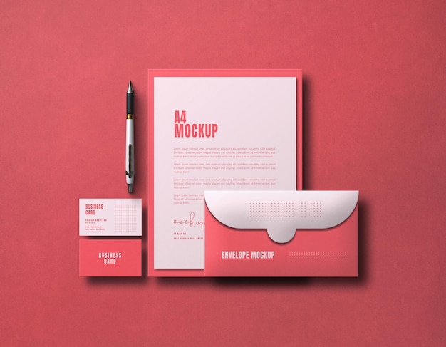 Elegant Stationery Set Mockup