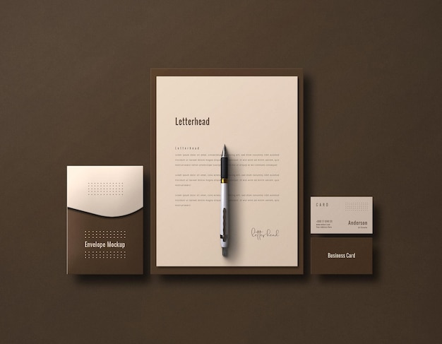 Elegant Stationery Set Mockup