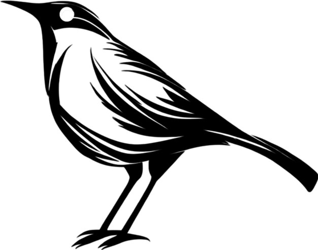 Elegant stencil bird clipart perfect for design