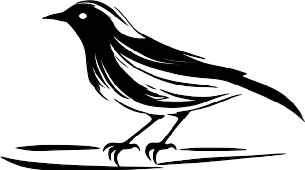 Elegant stencil bird clipart perfect for design