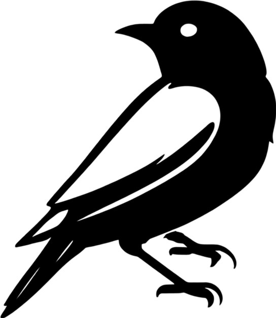 Elegant stencil bird clipart perfect for design