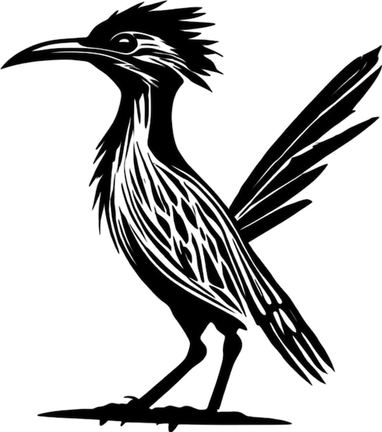 PSD elegant stencil bird clipart perfect for design