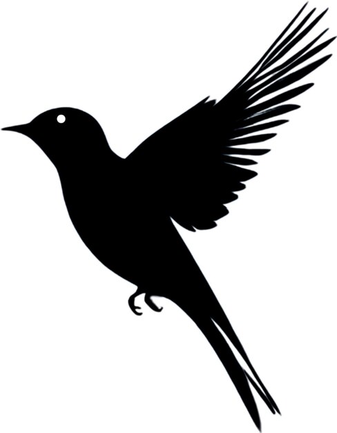 Elegant stencil bird clipart perfect for design