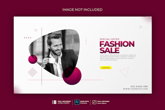 Elegant style web banner template sweatshirt