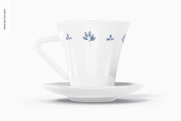 Elegant Tea Cup Mockup, Front View