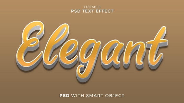 elegant text effect font style editable template