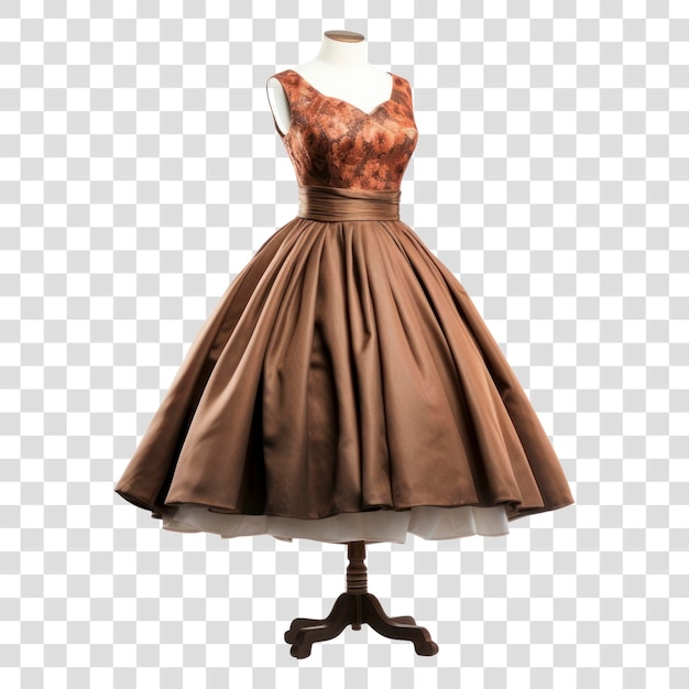 Elegant vintage brown dress