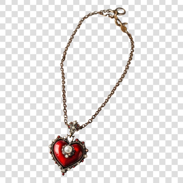 PSD elegant vintage heart necklace