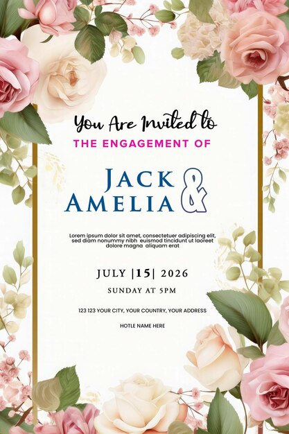 elegant wedding invitation greeting cards