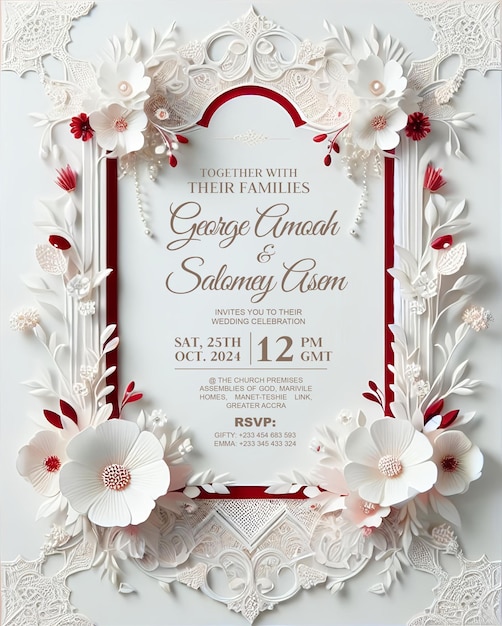 Elegant wedding invitation template