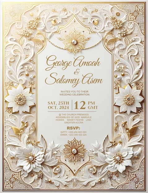 Elegant wedding invitation template